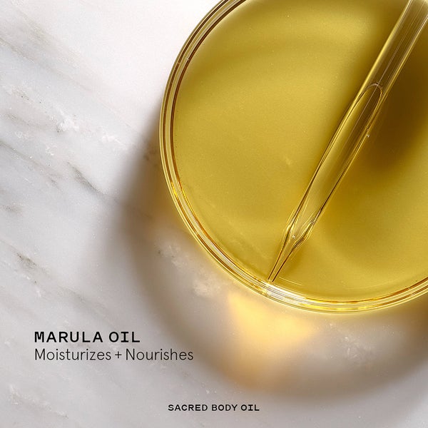 Sacred Body Oil Marula Oil Benefit: Moisturizes and Nourishes